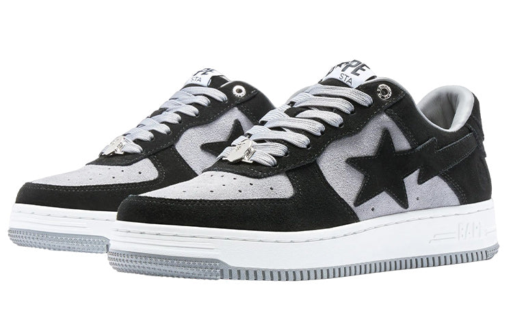 A BATHING APE Bape STA Low 'Black White' 1I70-191-008-BLCKWHITE