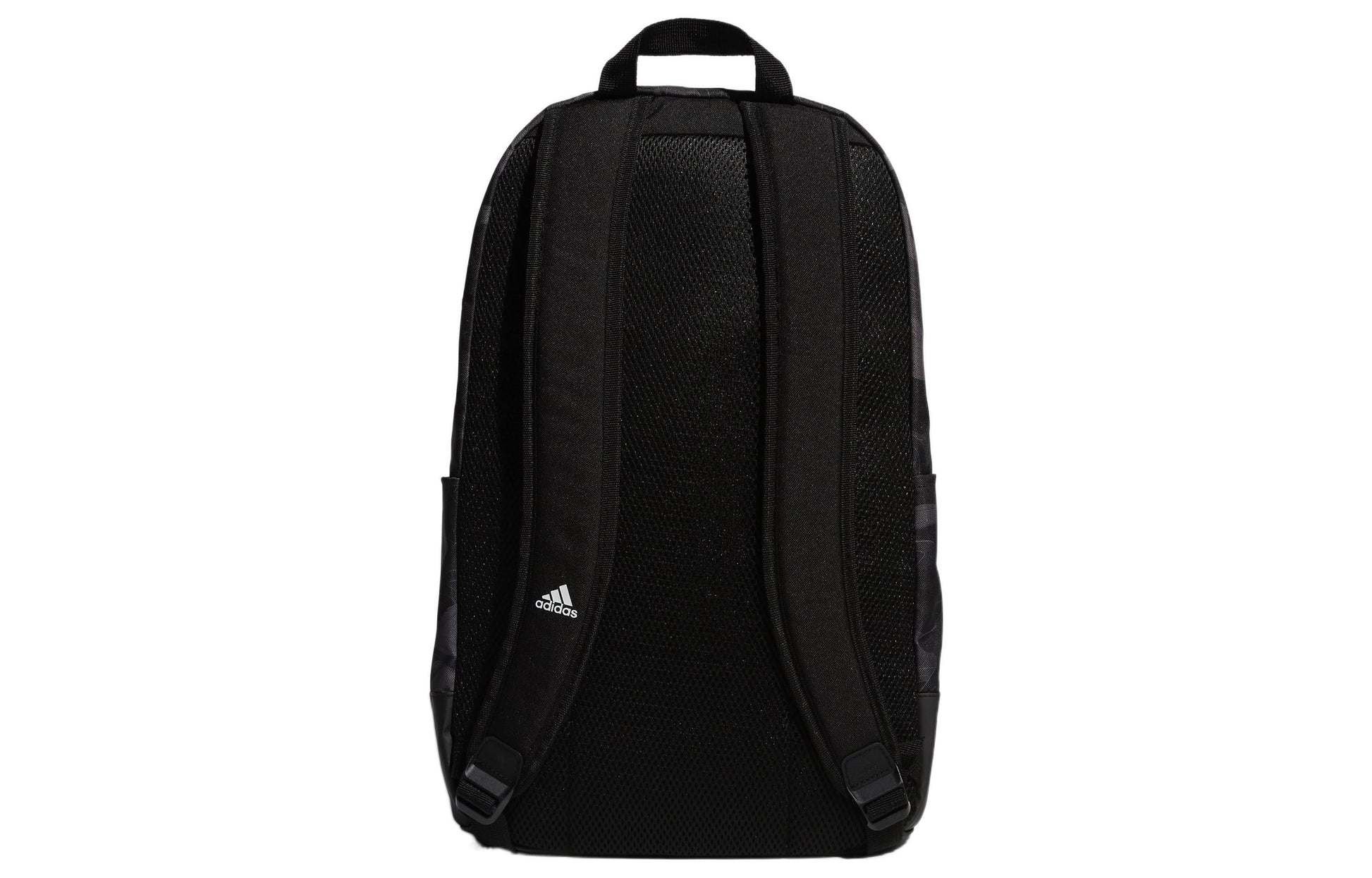 adidas Full Print Camouflage Printing Large Capacity schoolbag backpack Unisex Black Gray FM6896