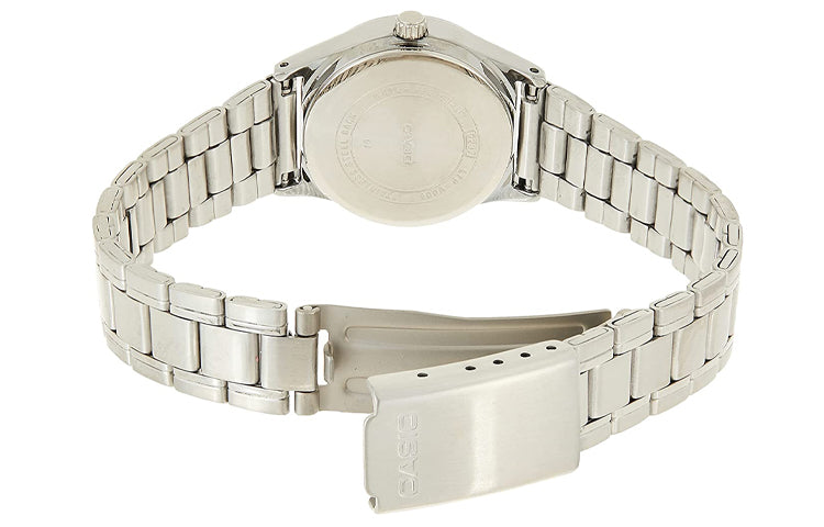 CASIO Waterproof Stainless Steel Strap Black Analog/Digital Combo LTP-V006D-1B