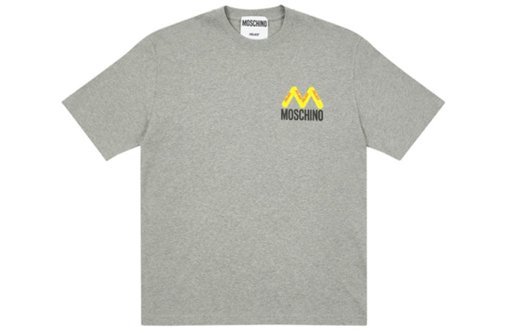 PALACE  Moschino Crossover Back Large Alphabet logo Short Sleeve Unisex Gray ZCA070313181485