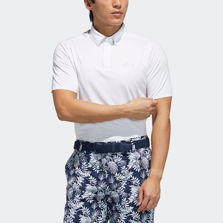 adidas Te Polo Ss Golf Sports Short Sleeve Polo Shirt White GM3618