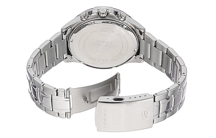 CASIO EDIFICE Waterproof Mens Silver Analog EFR-304D-2A