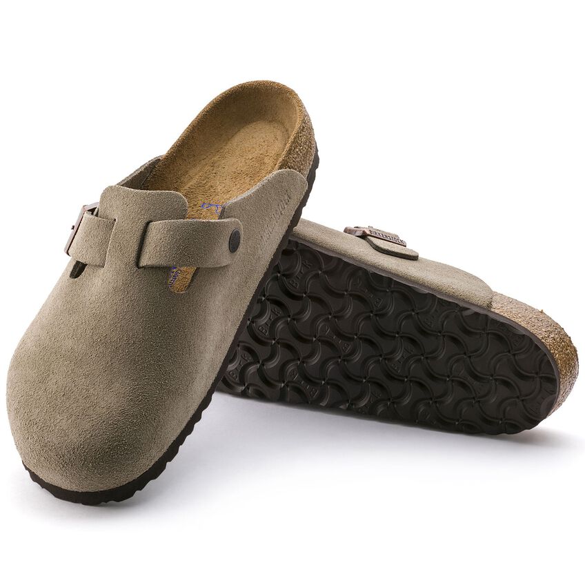 Birkenstock Boston Soft Footbed Mules 'Taupe ' 560771