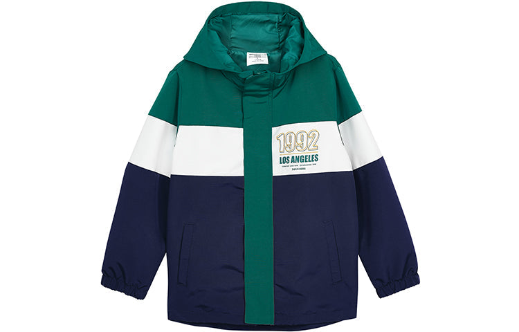 (GS) Skechers Patchwork Letter Hooded 3-In-1 Windbreaker Jacket 'Multi-Color' L321K147