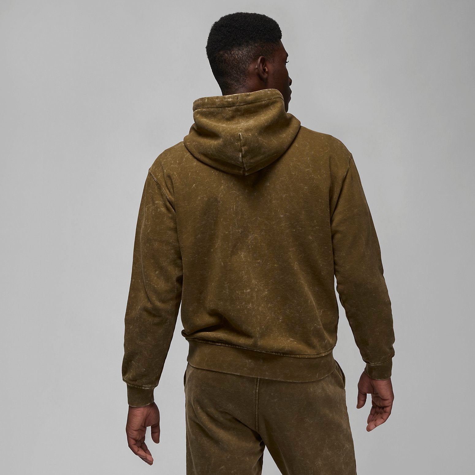 Air Jordan Flight Fleece Washed Pullover Hoodie 'Light Olive' DR3087-385