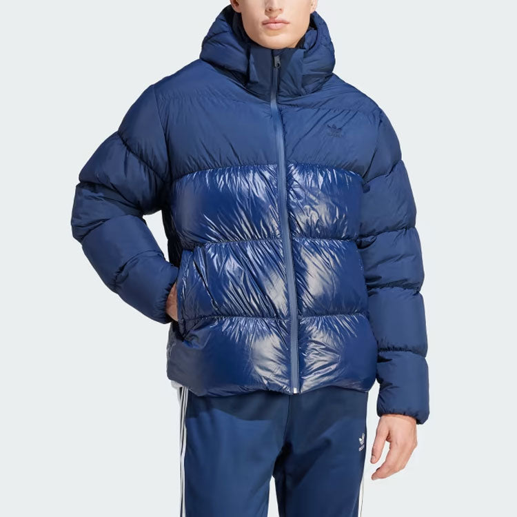 adidas Adicolor Down Regen Hooded Puffer Jacket 'Blue' IL2570
