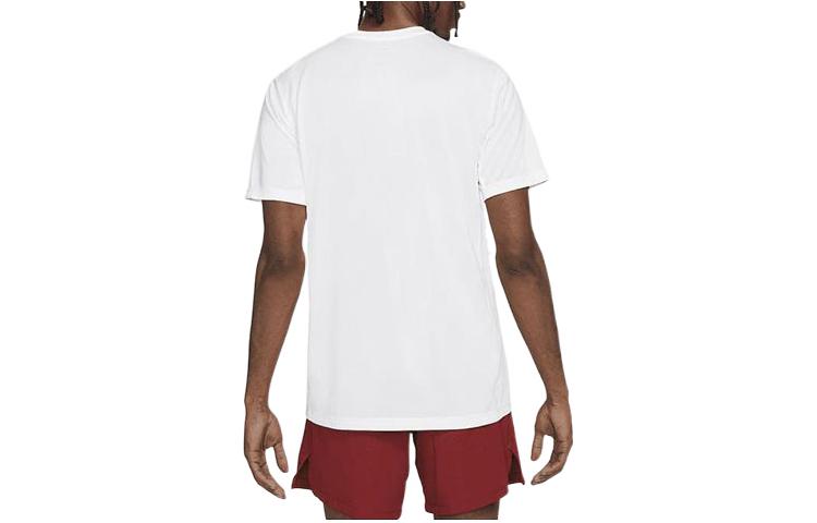 Men's Nike Splash Ink X Alphabet Logo Round Neck Short Sleeve White T-Shirt DA1790-100