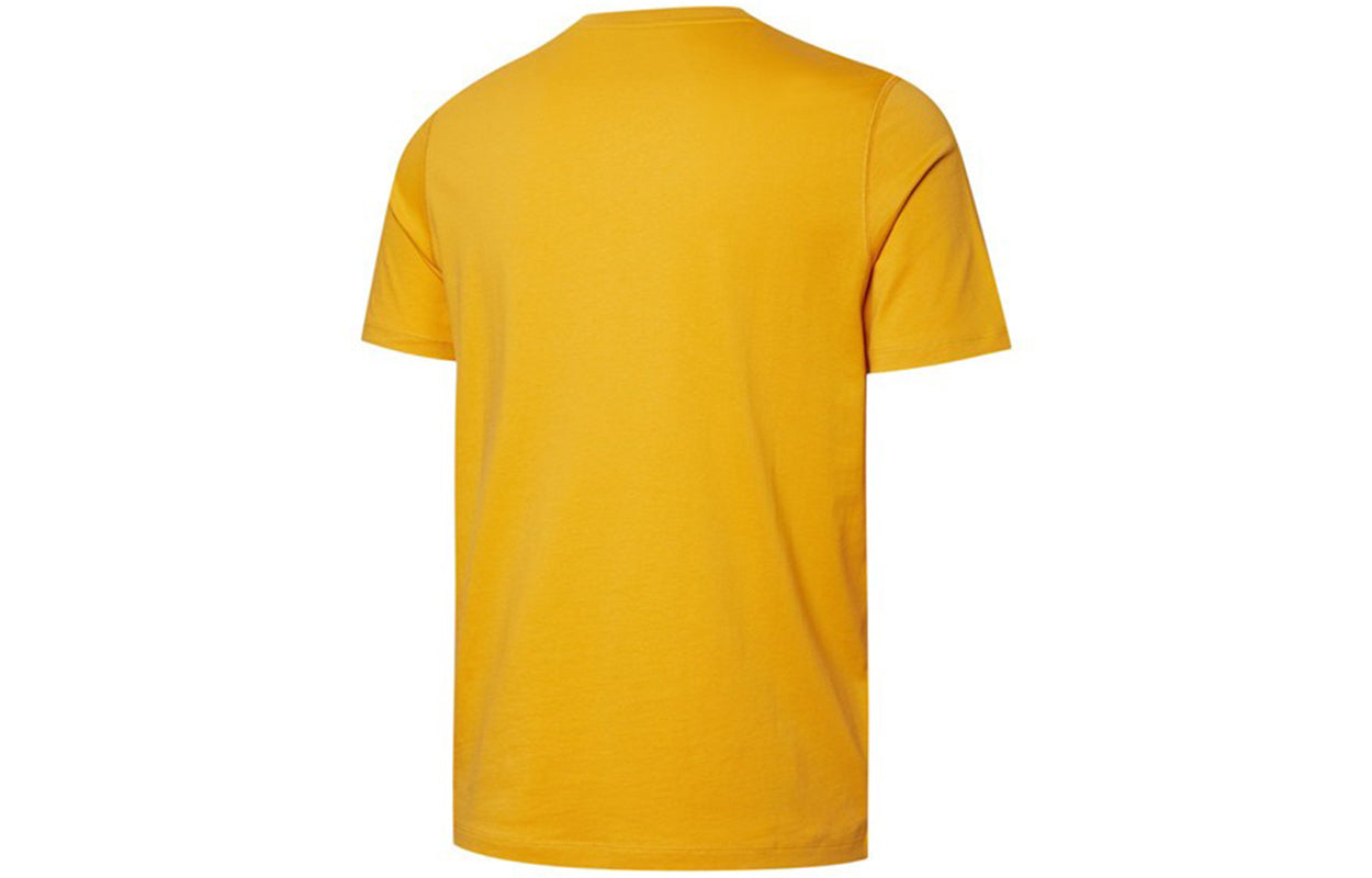PUMA Modern Basics Tee Solid Color Logo Embroidered Sports Round Neck Short Sleeve Yellow 847669-37