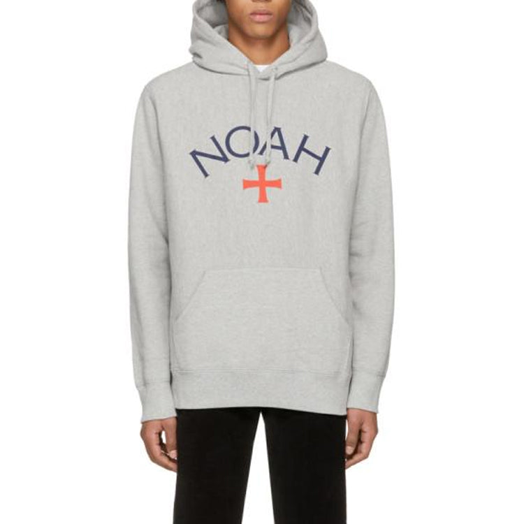 NOAH Core Logo Heather Grey Pullover Loose Alphabet Unisex light grey NOAH-SS18-011