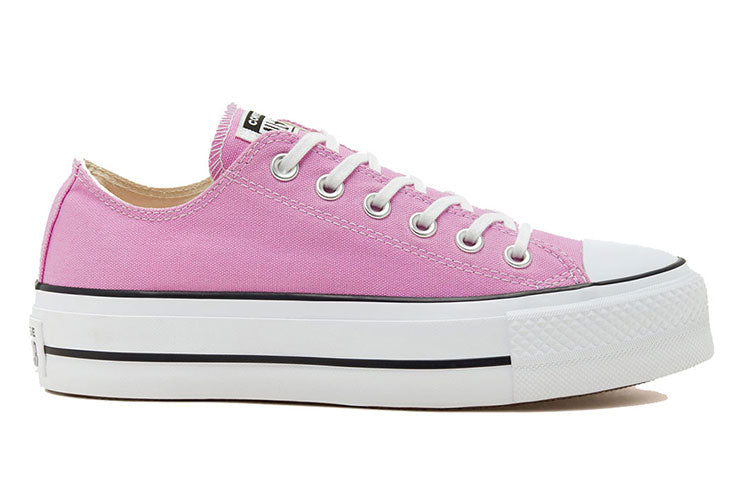 (WMNS) Converse Seasonal Color Platform Chuck Taylor All Star Thick Sole Pink White Sneakers 'Pink Blue' 566756C