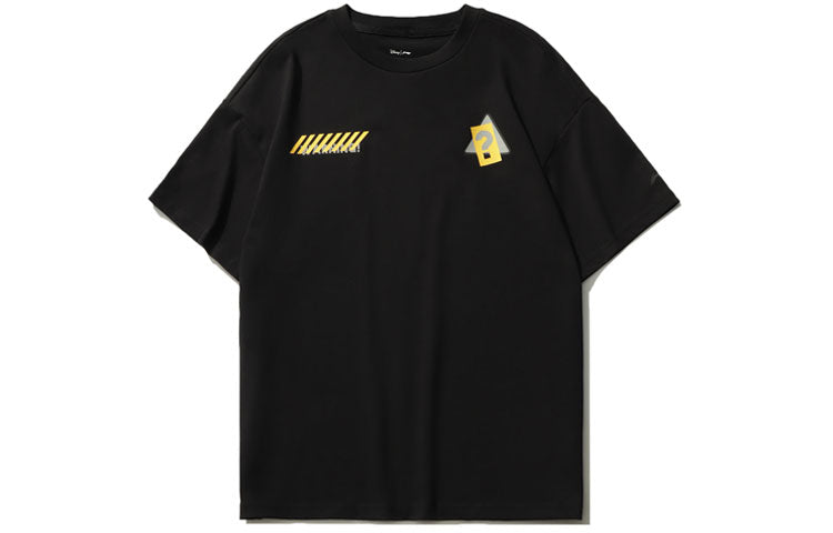 (WMNS) Li-Ning x Disney Crossover Sports Fashion Cartoon PrintingTee 'Black Yellow' AHSR586-2
