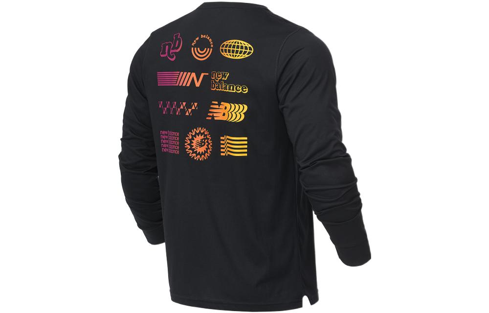 New Balance R.W.Tech Graphic Long Sleeve T-Shirt Asia Sizing 'Black' MT21065-BK