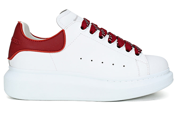 (WMNS) Alexander McQueen Oversized Sneaker 'White Burgundy' 621056WHXMT9727