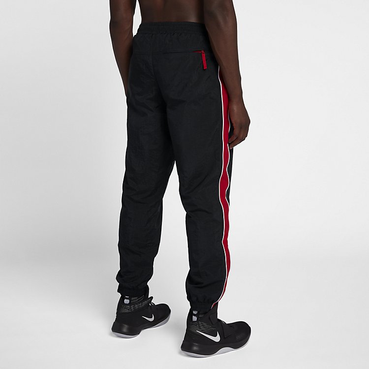 Nike Throwback Woven Tracksuit Basketball Pants 'Black University Red' AV6652-010