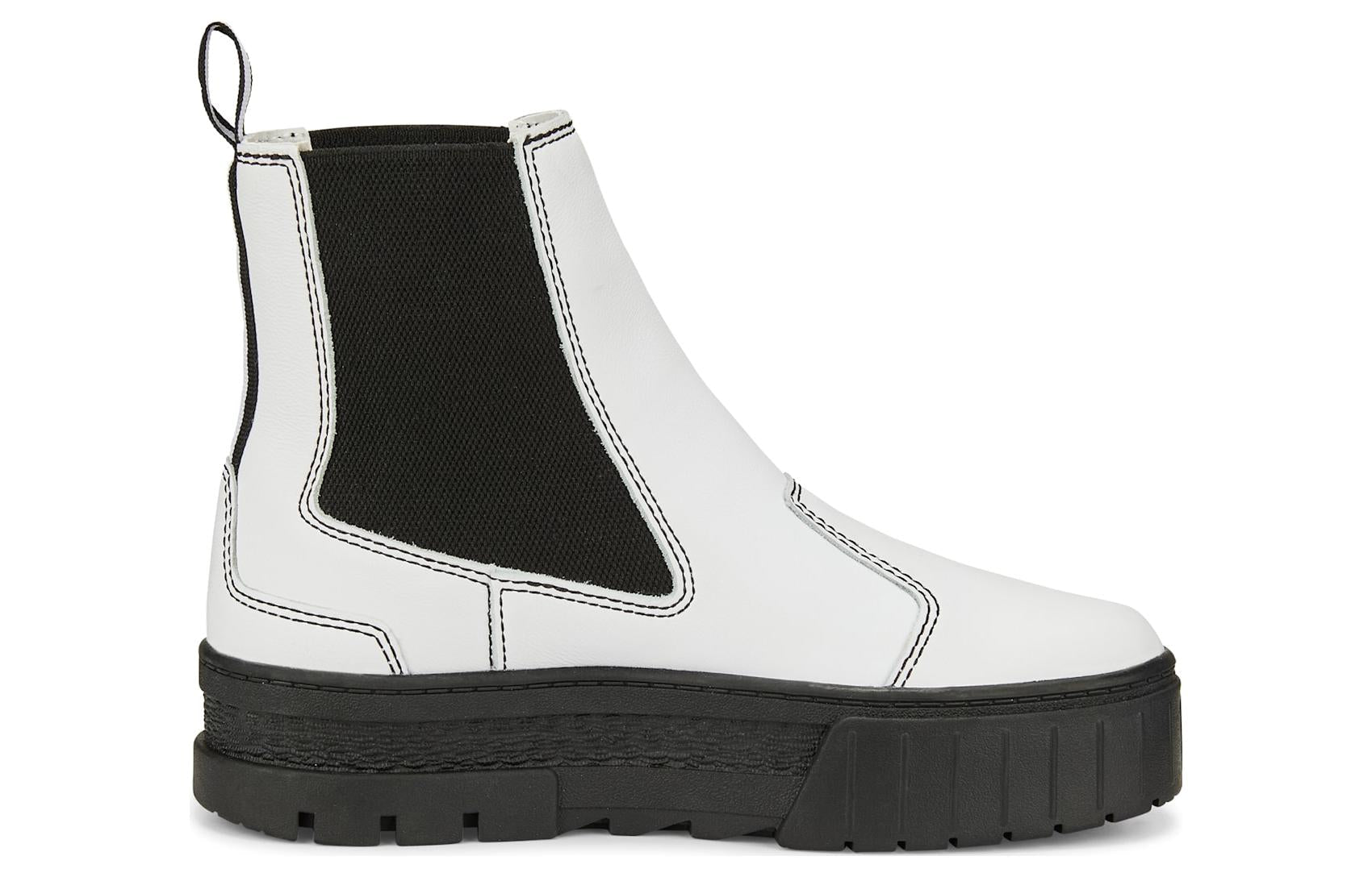 (WMNS) PUMA Mayze Pop Chelsea Boots 'White Black' 384549-01