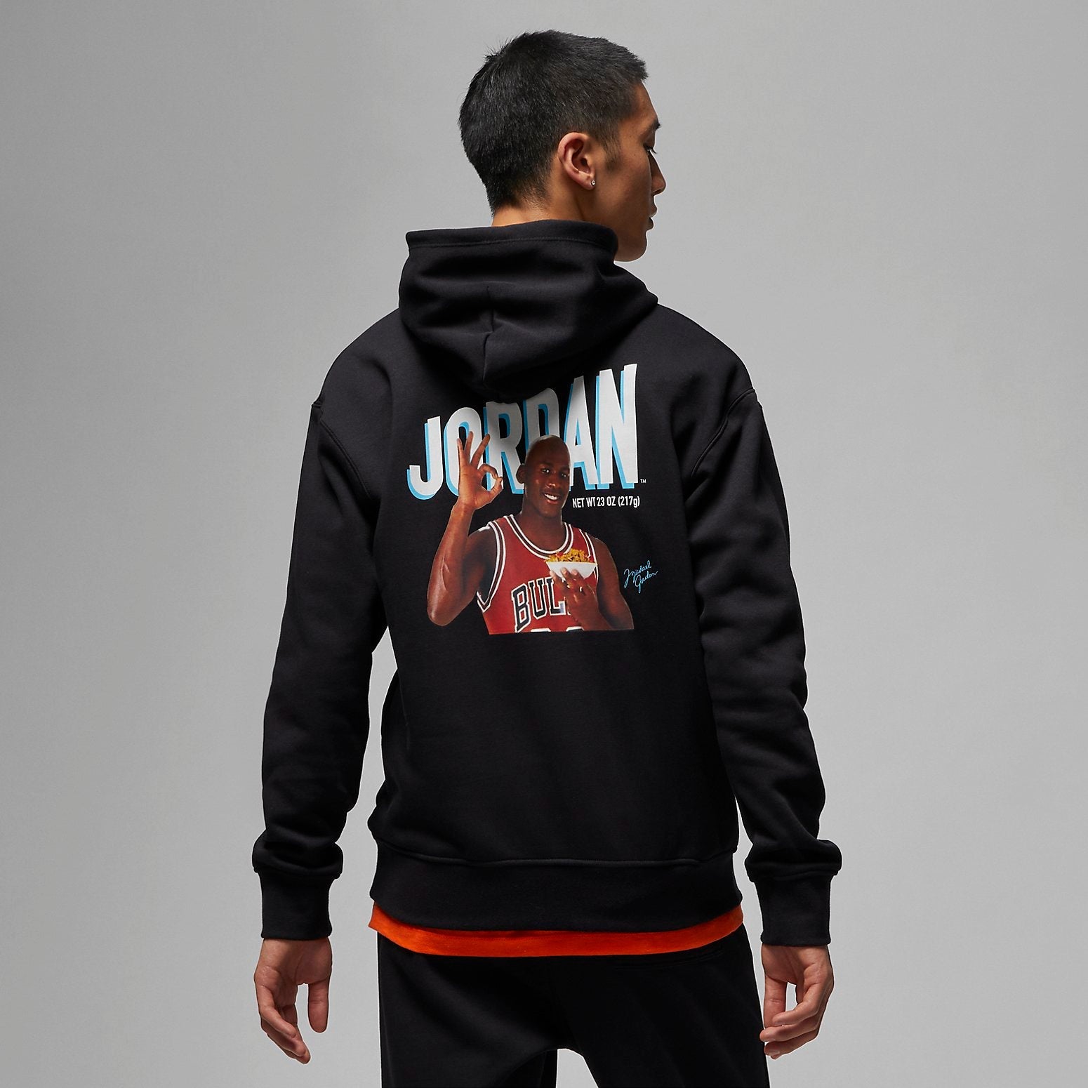 Air Jordan Flight MVP Fleece Pullover Hoodie 'Black Lush Orange' DV7593-010