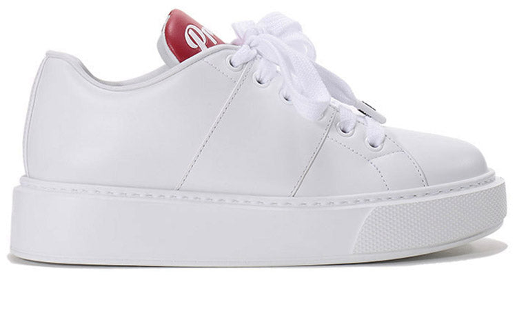(WMNS) PRADA Leather Platform Sneakers 'White with Red Tongue' 1E368L_3KWG_F0970_F_045