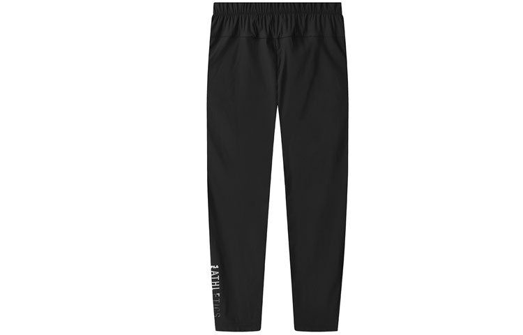 FILA Athletic Solid Color Casual Straight Sports Pants Black A11M121603F-BK