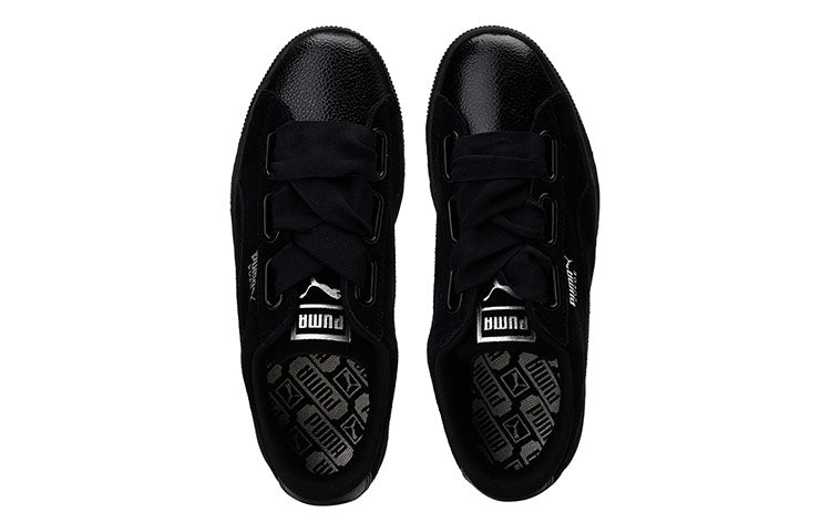 (WMNS) PUMA Suede Heart Bubble 'Black White' 366441-01