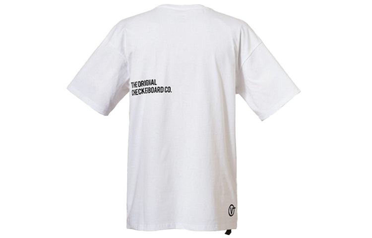 Vans Alphabet Logo Cotton Short Sleeve Couple Style White VN0A4P47WHT
