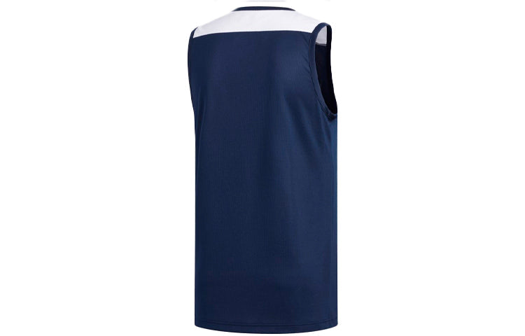 adidas C365 Jrsy Basketball Sports Vest Navy Blue White DY7374