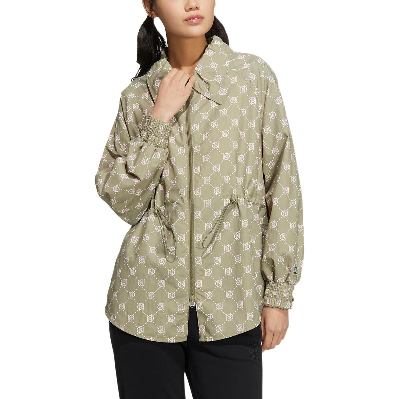 (WMNS) adidas Neo Monogram Windbreaker Jackets 'Tan' HM2017