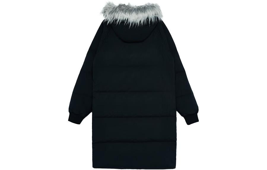 New Balance Casual Trend Long Down Jacket Asia Sizing 'Black White' AMJ24374-BK