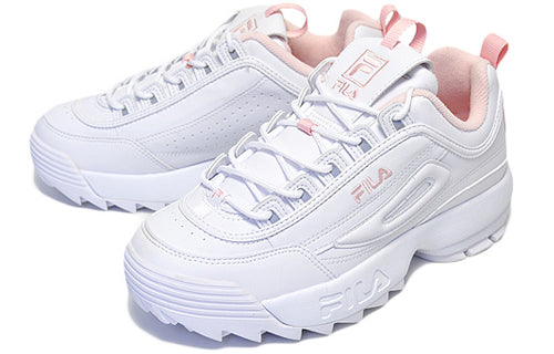 (WMNS) FILA Disruptor 2 Chunky Sneakers White/Pink FS1HTA1074X_WPK