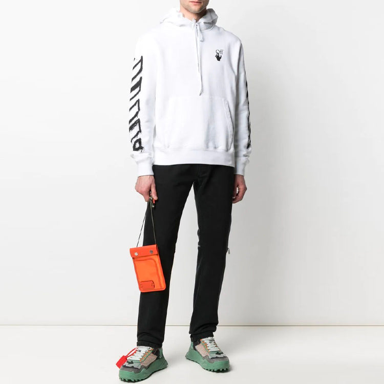 Off-White SS21 Spray Marker Logo Printing Loose Fit White OMBB034S21FLE0040110