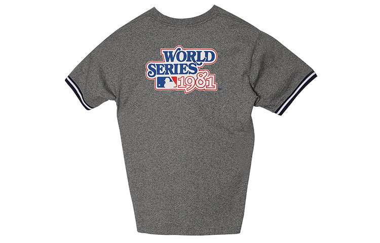 New Era MLB World Series Logo Printing Short Sleeve Unisex Gray 12141984