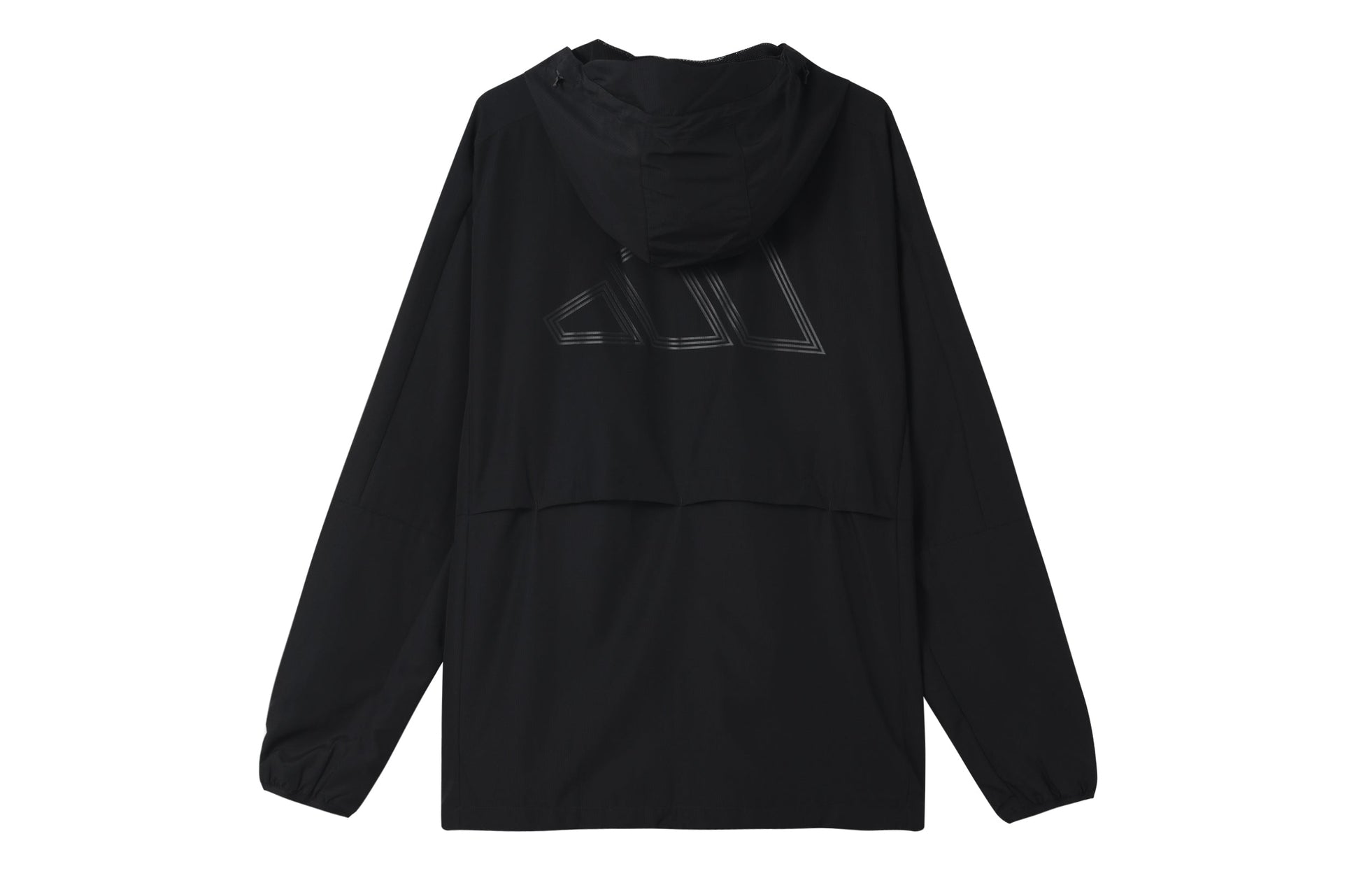 adidas Sports Long Sleeves Woven Windproof hooded Logo Jacket Black H40228