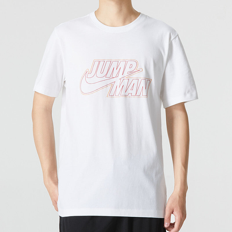 Men's Nike Minimalistic Alphabet Logo Printing Athleisure Casual Sports Short Sleeve White T-Shirt DN4430-100
