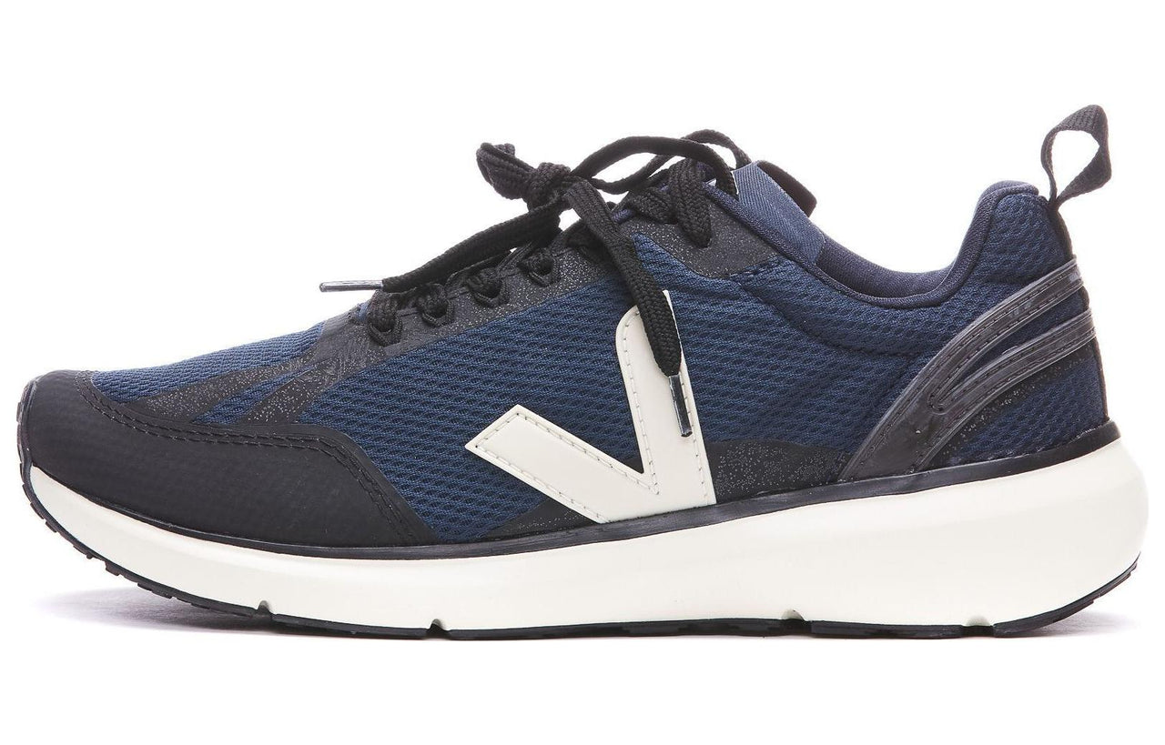 VEJA Logo Patch Panelled Low-Top Sneakers 'Navy White' CL0102472