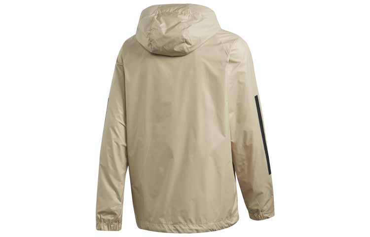 adidas BSC 3S WIND JKT Outdoor Sports Hooded Jacket Khaki FI0624