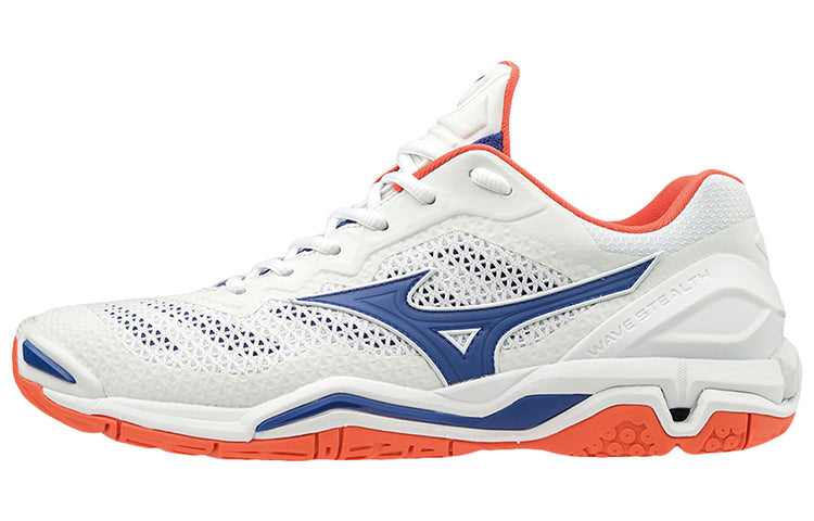 Mizuno Wave Stealth 5 Low Tops Volleyball Shoes White Blue Pink X1GA180027