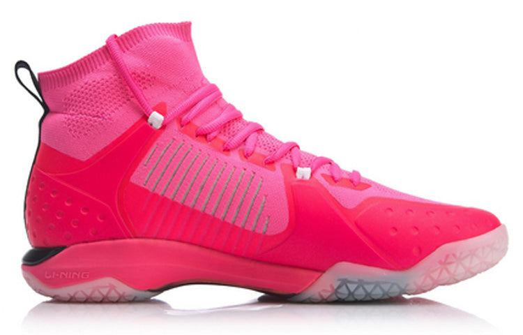 (WMNS) Li-Ning Dagger 2.0 Mid 'Neon Pink Black' AYAP011-7