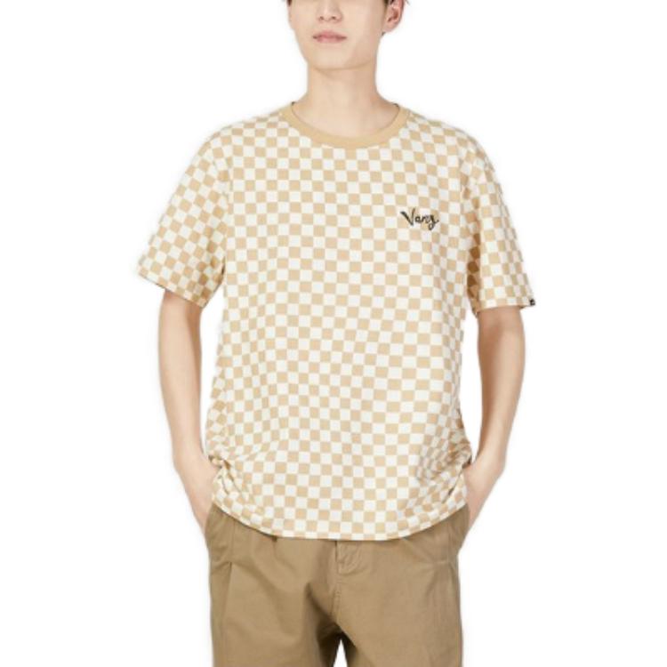 Vans UG Checker Tee 'Beige White' VN0002NMBT9