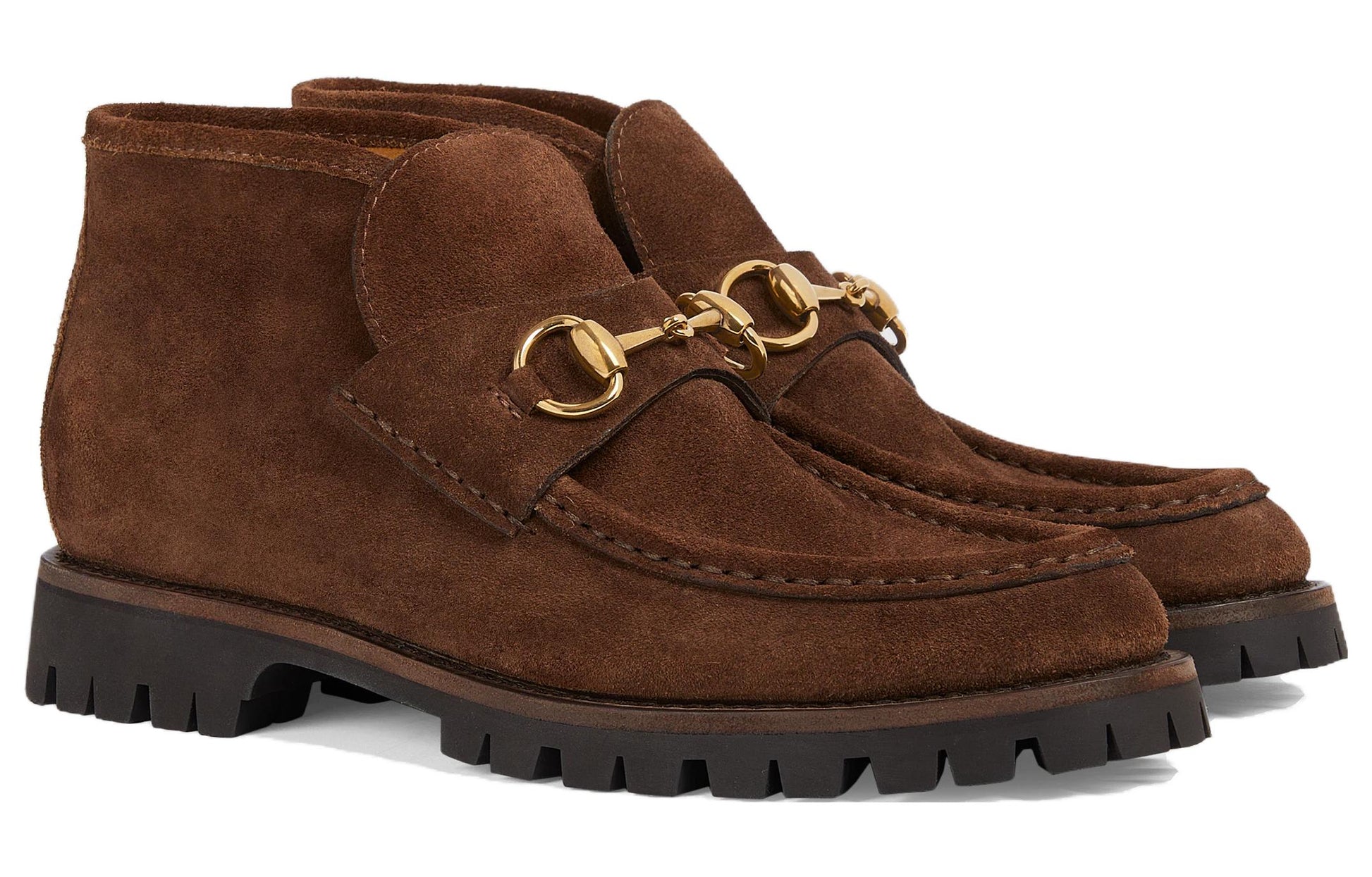 (WMNS) Gucci Horsebit Ankle Boot 'Brown Suede' 764206-0PV00-2206