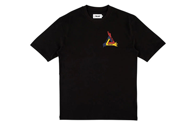 Men's PALACE X Jean-Charles de Castelbajac Design Crossover Printing Short Sleeve Black P16TS150