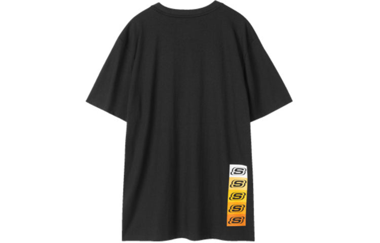 Men's Skechers Knit Short Sleeve Sports Loose Short Sleeve Black L220M165-0018