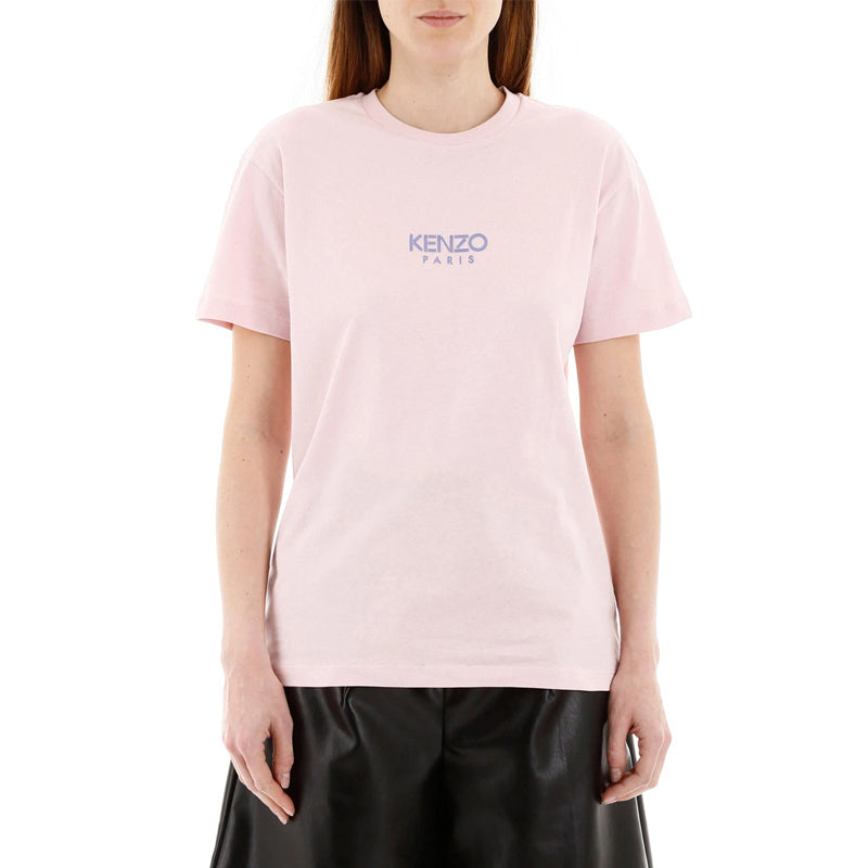KENZO SS21 Logo Pattern Short Sleeve Pink FA52TS955937-34