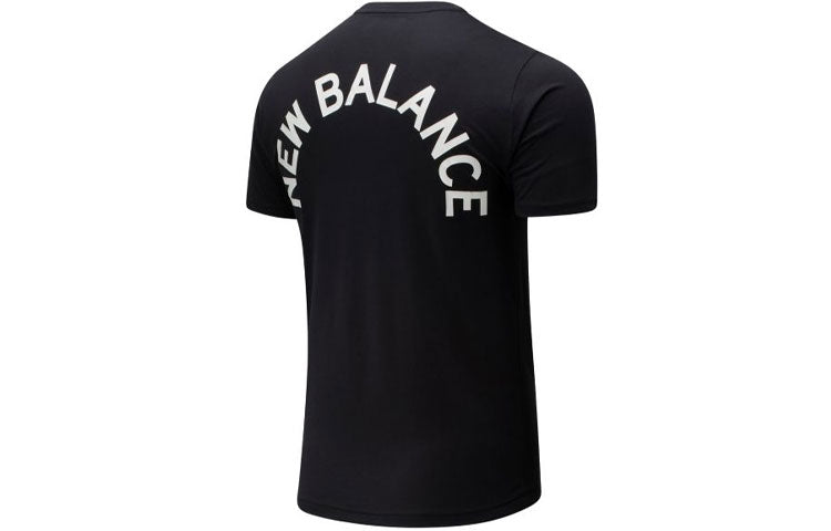 New Balance Men's New Balance Classic Arch Back Alphabet Casual Short Sleeve Black T-Shirt MT01985-BK