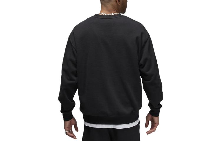 Air Jordan Fleece Crew-Neck Sweatshirt 'Black' FB6932-010