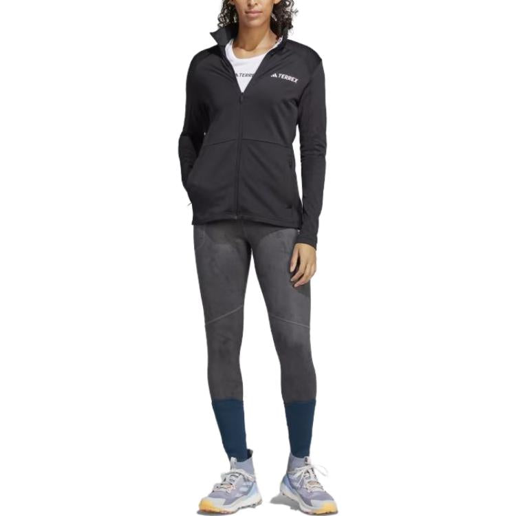 (WMNS) adidas Terrex Multi Full-Zip Fleece Jacket 'Black' HN5465