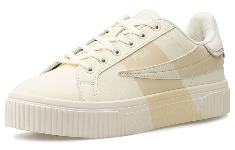 (WMNS) Fila Court Deluxe Casual Shoes Beige/Yellow T12W034301FSS