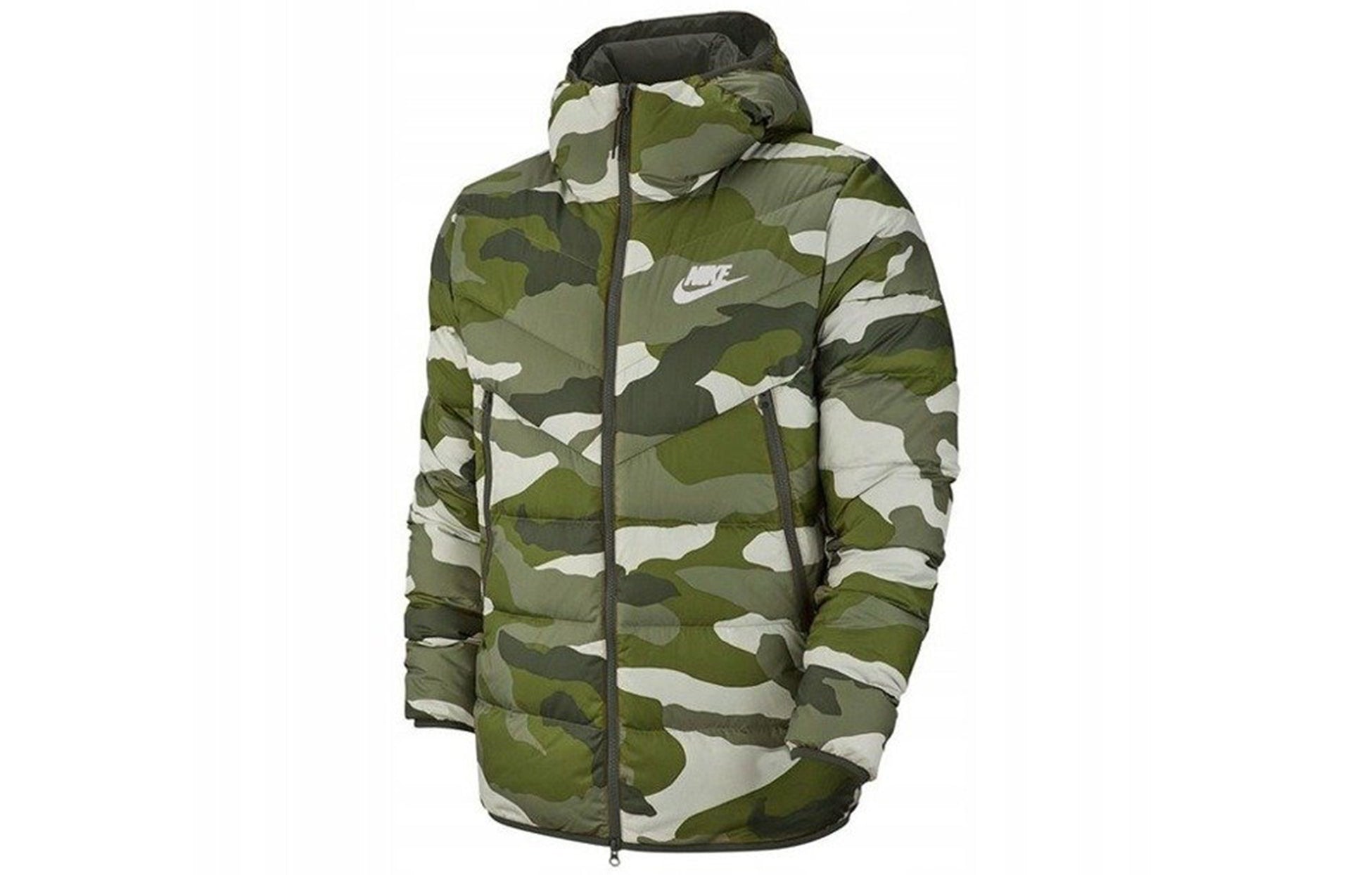 Nike Stay Warm Casual Camouflage hooded down Jacket US Edition Green Camouflage BV4763-222