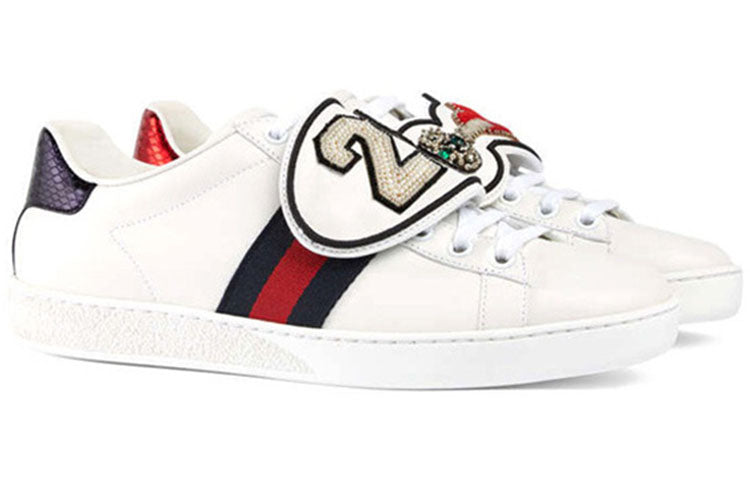 (WMNS) Gucci Ace Series Stripe Sports Shoe' White' 481151-DOPH0-9070