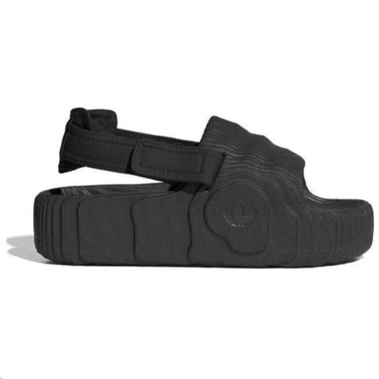 (WMNS) adidas Originals Adilette 22 XLG Asia Sizing 'Black' IE5649