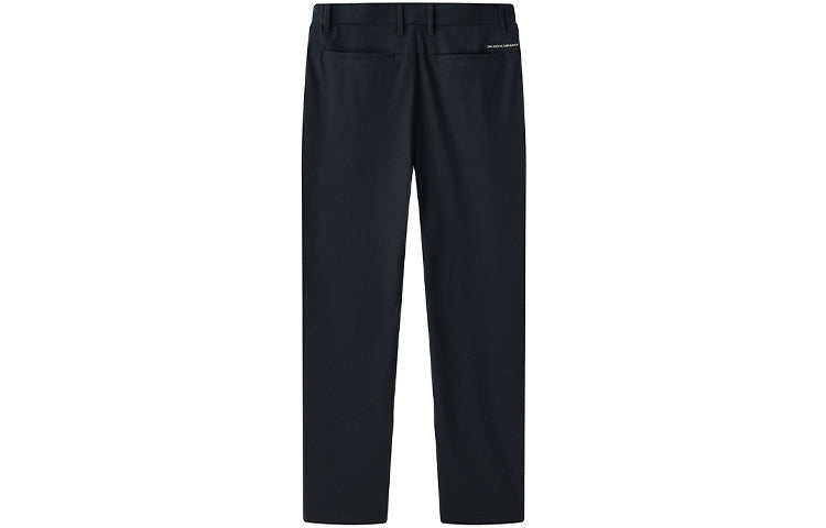 FILA Logo Embroidered Solid Color Woven Straight Casual Pants Blue F11M122818F-NV