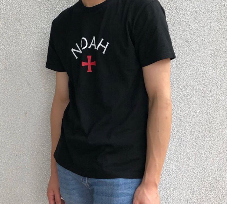 NOAH NYC Logo Tee Black Alphabet Short Sleeve Unisex NOAH-SS18-002